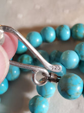 Load image into Gallery viewer, Three Strand Turquoise Beaded Necklace
