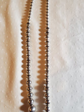 Load image into Gallery viewer, Silver Bead Necklace-32&quot; long
