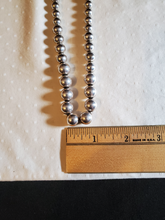 Load image into Gallery viewer, Silver Bead Necklace-32&quot; long

