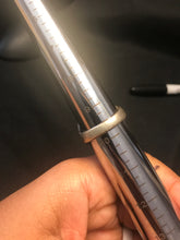 Load image into Gallery viewer, Large square vintage turquoise stone set in Silver stamped ring, sized at 9.5
