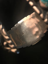 Load image into Gallery viewer, Wide silver-color Navajo watch bracelet initialed by artist
