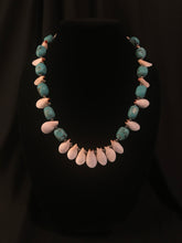 Load image into Gallery viewer, Necklace with medium-sized block beads interspersed
