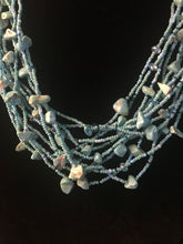 Load image into Gallery viewer, 12 strand glass turquoise necklace.
