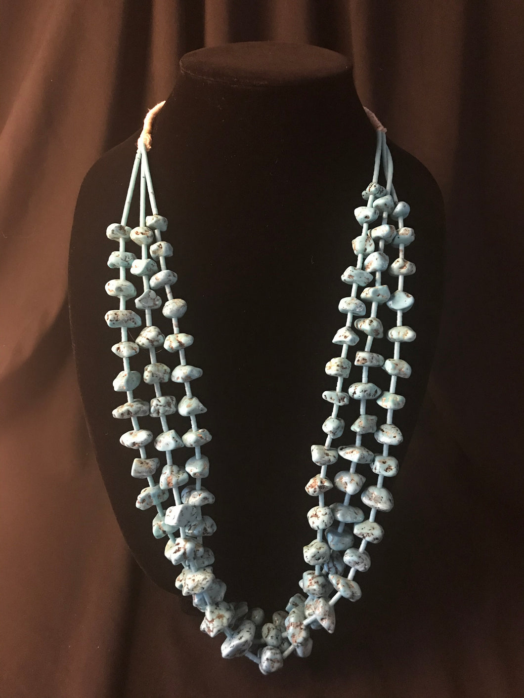 3 Strand all block necklace. 1980’s
