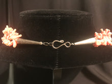 Load image into Gallery viewer, Single strand necklace of large dyed Asian coral cylinder beads
