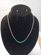 Load image into Gallery viewer, Single strand heshe brown shell and turquoise (repair may be needed)
