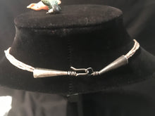 Load image into Gallery viewer, Zuni three strand olive shell heshe strands with fetish birds; matching earrings
