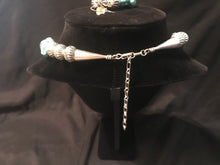 Load image into Gallery viewer, Single strand large turquoise nugget necklace and earrings
