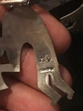 Load image into Gallery viewer, Kokopelli necklace with matching earrings; signed
