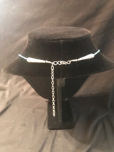 Load image into Gallery viewer, Zuni fetish necklace with black bears with turquoise heartline.  Matching earrings
