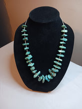 Load image into Gallery viewer, Turquoise chunk necklace with heshe beads
