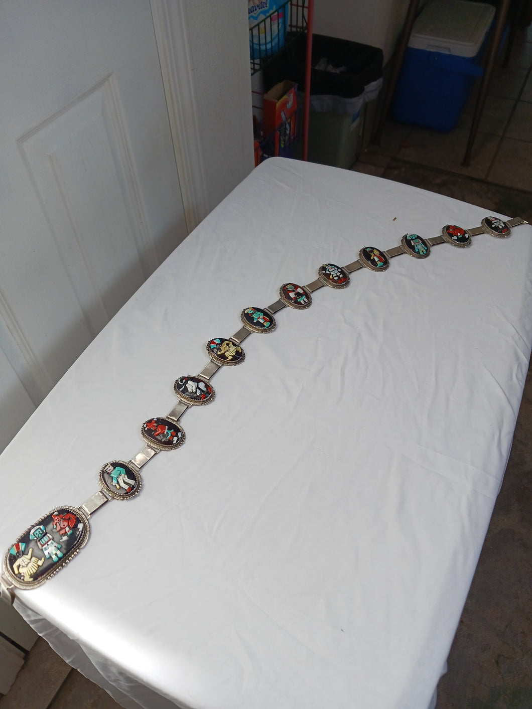 Zuni concho belt by Bev Etzate; 38