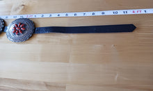 Load image into Gallery viewer, Navajo coral concha belt 46&quot;-48&quot;; signed by artist
