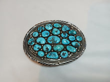 Load image into Gallery viewer, Morenci turquoise stone large belt buckle
