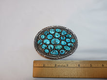 Load image into Gallery viewer, Morenci turquoise stone large belt buckle
