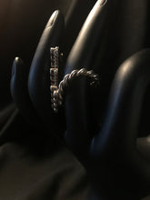 Load image into Gallery viewer, Zuni style ring with small turquoise stone; Size 4.75
