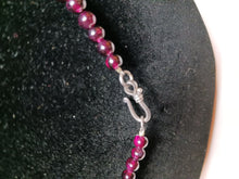 Load image into Gallery viewer, Garnet bead necklace interspersed with pearl-like beads
