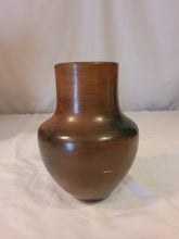 Load image into Gallery viewer, Navajo polished brown water jar with fire clouds by Alice Cling
