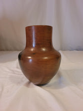Load image into Gallery viewer, Navajo polished brown water jar with fire clouds by Alice Cling
