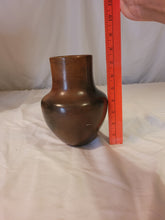 Load image into Gallery viewer, Navajo polished brown water jar with fire clouds by Alice Cling
