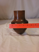 Load image into Gallery viewer, Navajo polished brown water jar with fire clouds by Alice Cling
