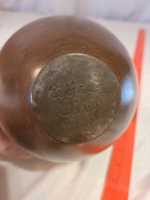 Load image into Gallery viewer, Navajo polished brown water jar with fire clouds by Alice Cling
