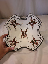 Load image into Gallery viewer, Zuni brown frogs and black tadpoles on white terrace bowl by Quanita Kalestewa b. 1932
