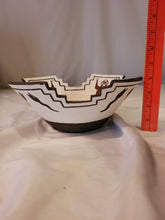 Load image into Gallery viewer, Zuni brown frogs and black tadpoles on white terrace bowl by Quanita Kalestewa b. 1932
