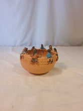 Load image into Gallery viewer, Acoma Pueblo Storyteller/Friendship bowl with small turtle at bottom center by Irene Castillo

