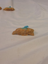 Load image into Gallery viewer, Set of 6 Zuni fetish animals carved from stone. Signed.
