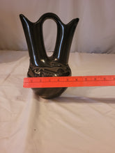 Load image into Gallery viewer, Blackware carved wedding vase by Margaret Tafoya, Santa Clara Pueblo
